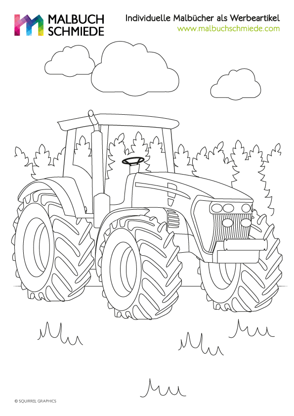 ausmalbilder bauernhof traktor  x13 ein bild zeichnen